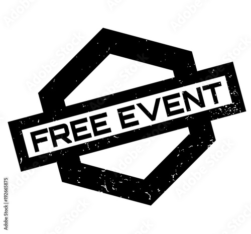 Free Event rubber stamp. Grunge design with dust scratches. Effects can be easily removed for a clean, crisp look. Color is easily changed.