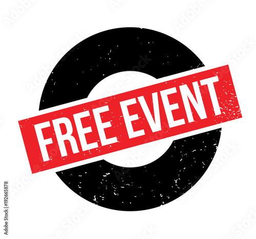 Free Event rubber stamp. Grunge design with dust scratches. Effects can be easily removed for a clean, crisp look. Color is easily changed.