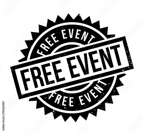 Free Event rubber stamp. Grunge design with dust scratches. Effects can be easily removed for a clean, crisp look. Color is easily changed.