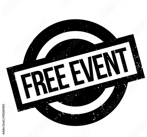 Free Event rubber stamp. Grunge design with dust scratches. Effects can be easily removed for a clean, crisp look. Color is easily changed.