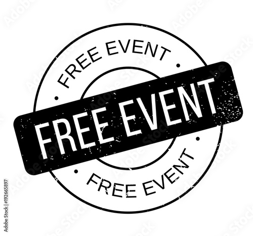 Free Event rubber stamp. Grunge design with dust scratches. Effects can be easily removed for a clean, crisp look. Color is easily changed.