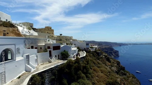 Fly above Santorini, Greece ( aerial footage ) 