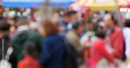 Wallpaper Mural Unfocused of lunar new year market Torontodigital.ca