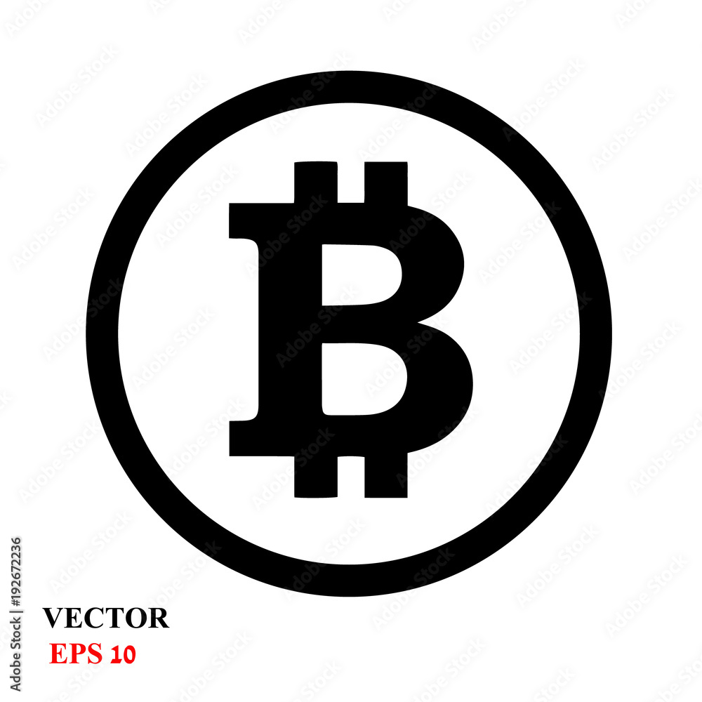 Bitcoin sign icon for internet money Bitcoin sign icon for internet money