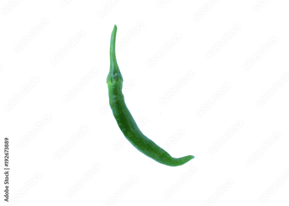 Green chili pepper vegetable with include Clipping path Green chili pepper vegetable with include Clipping path