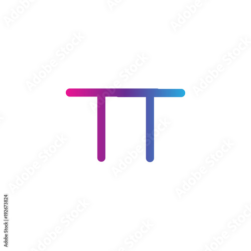 initial letter rounded logo modern  colorful gradient