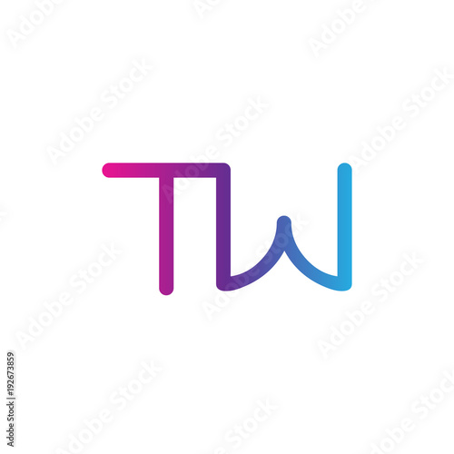 initial letter rounded logo modern, colorful gradient