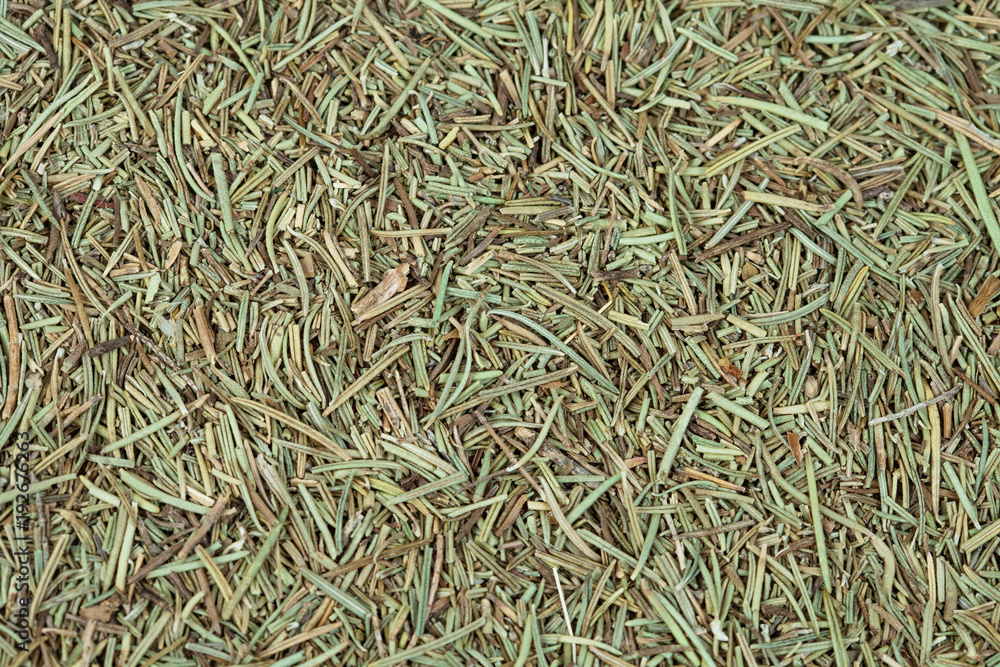 dry rosemary herb on texture background. dry rosemary herb on texture background.