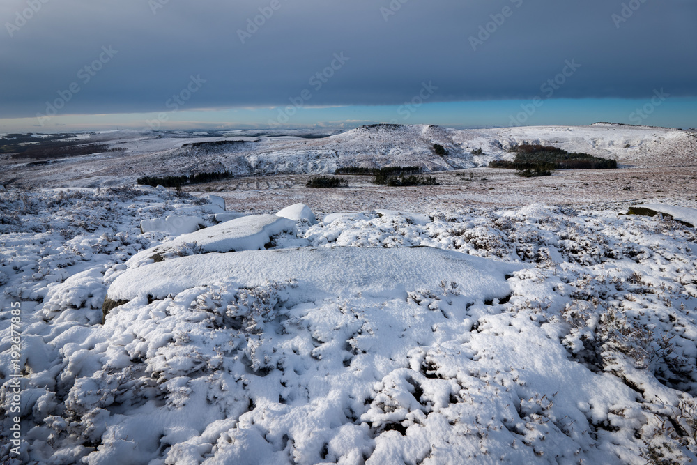 winter snow in the Peak District winter snow in the Peak District