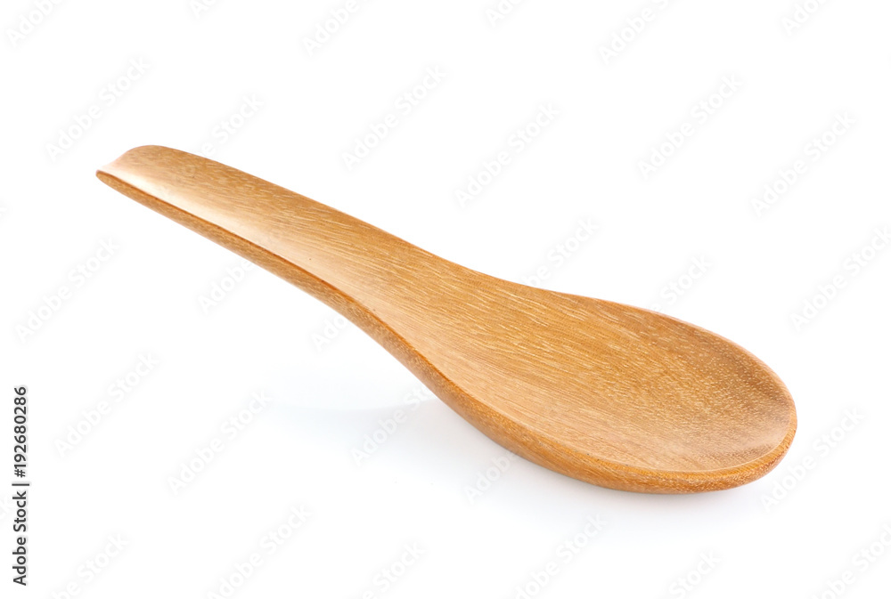 wood spoon on white background wood spoon on white background