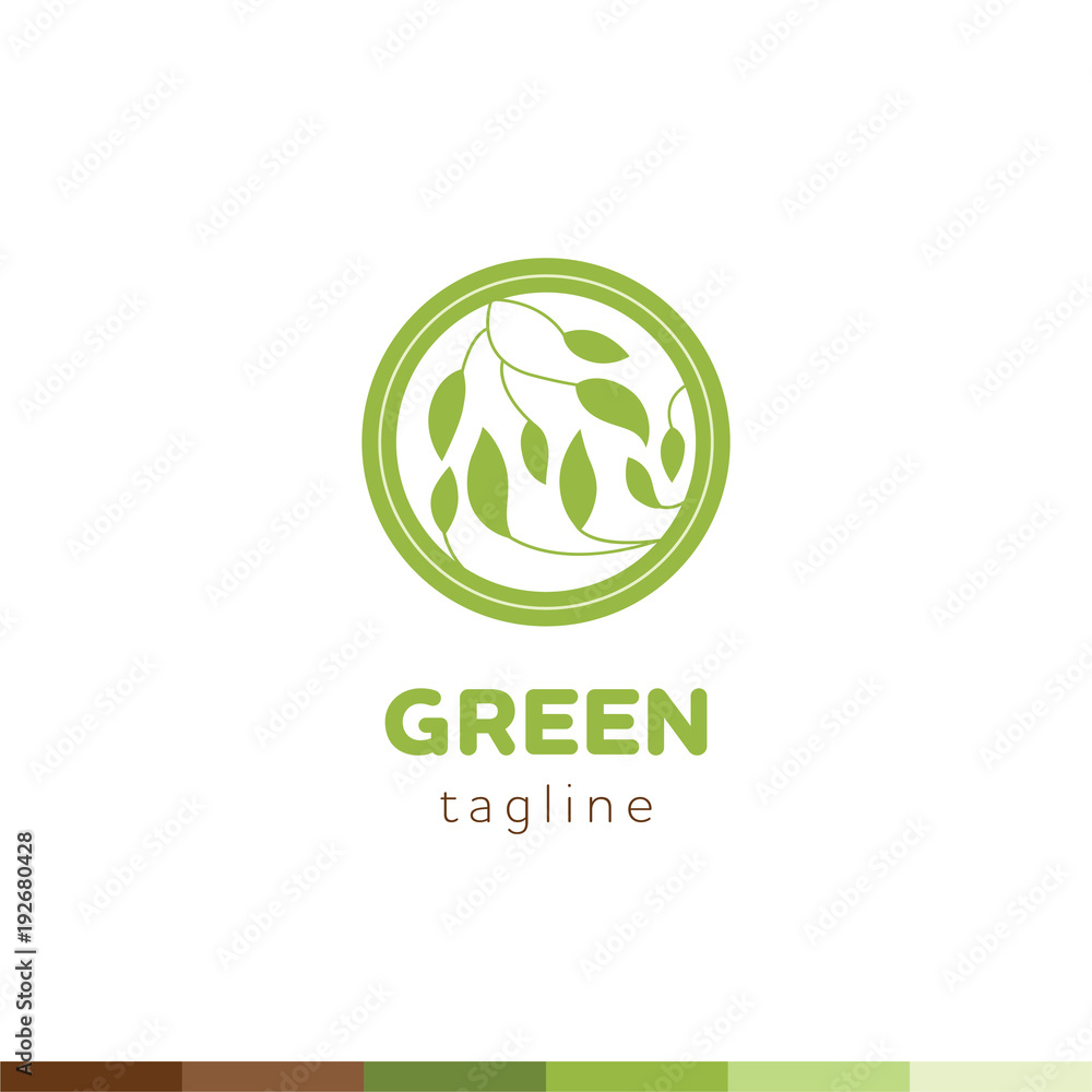 Green Logo, Ecology logo, leaves and nature logo, vector logo template. Green Logo, Ecology logo, leaves and nature logo, vector logo template.