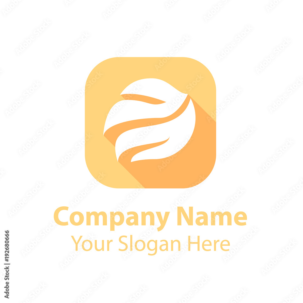 abstract logo design in square flat icon style with long shadow abstract logo design in square flat icon style with long shadow