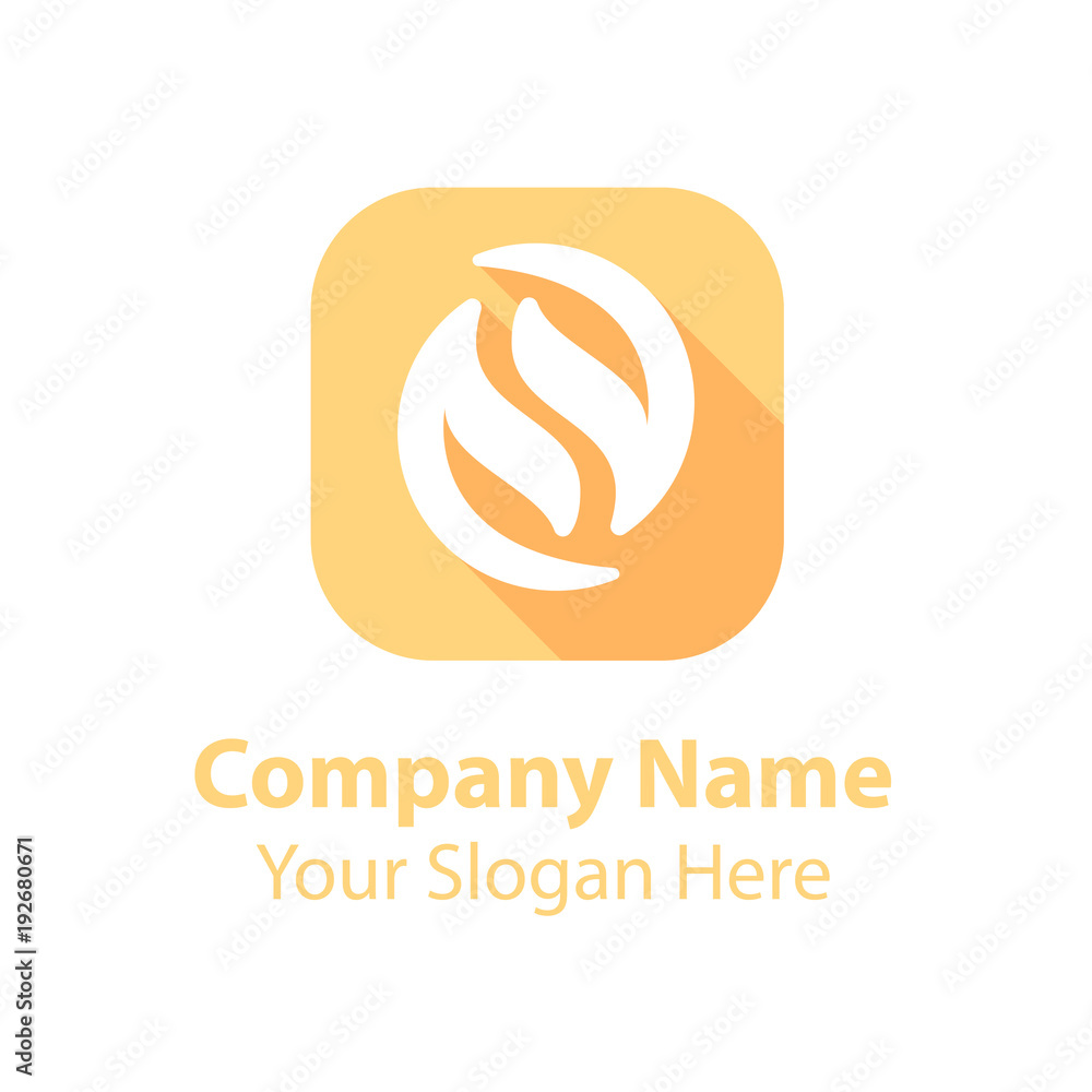 abstract logo design in square flat icon style with long shadow abstract logo design in square flat icon style with long shadow