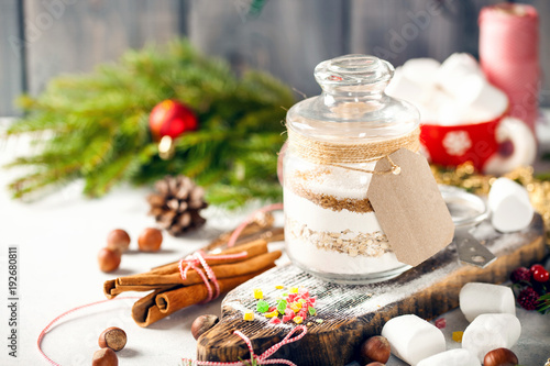 Fototapeta Naklejka Na Ścianę i Meble -  Ingredients for Christmas cookies