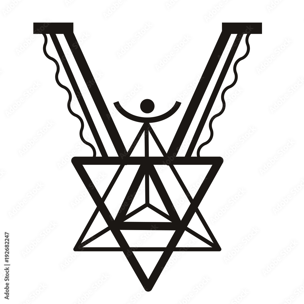 Naklejka premium Sacred Ancient Geometry font