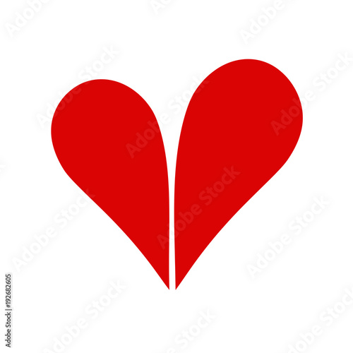 Fotografie Two halves of one heart-love concept icon