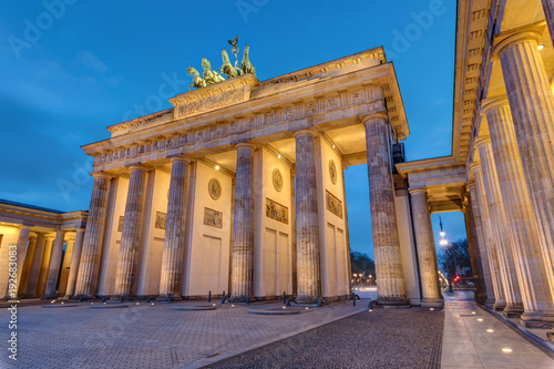 The famous Brandenburger Tor in Berlin at dawn