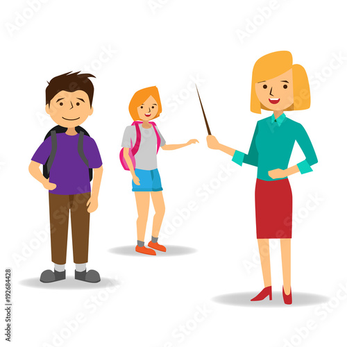Teacher And Student Illustration