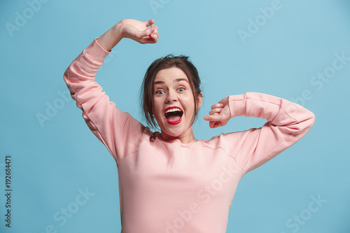 Fotografija Winning success woman happy ecstatic celebrating being a winner