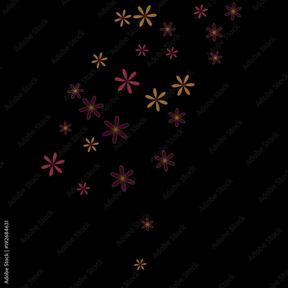 Feminine Floral Pattern with Simple Small Flowers for Greeting Card or Poster. Naive Daisy Flowers in Primitive Style. Vector Background for Spring or Summer Design. Feminine Floral Pattern with Simple Small Flowers for Greeting Card or Poster. Naive Daisy Flowers in Primitive Style. Vector Background for Spring or Summer Design.
