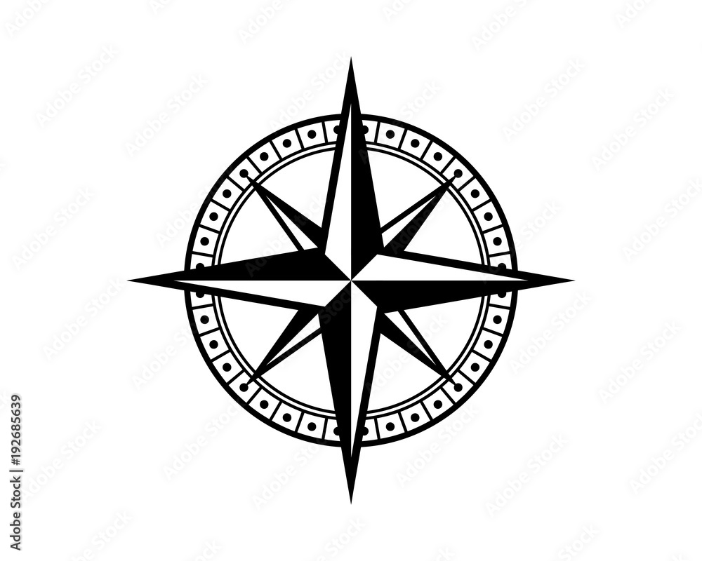 Find the Way with Classic Circle and Compass Symbol Logo Vector Find the Way with Classic Circle and Compass Symbol Logo Vector