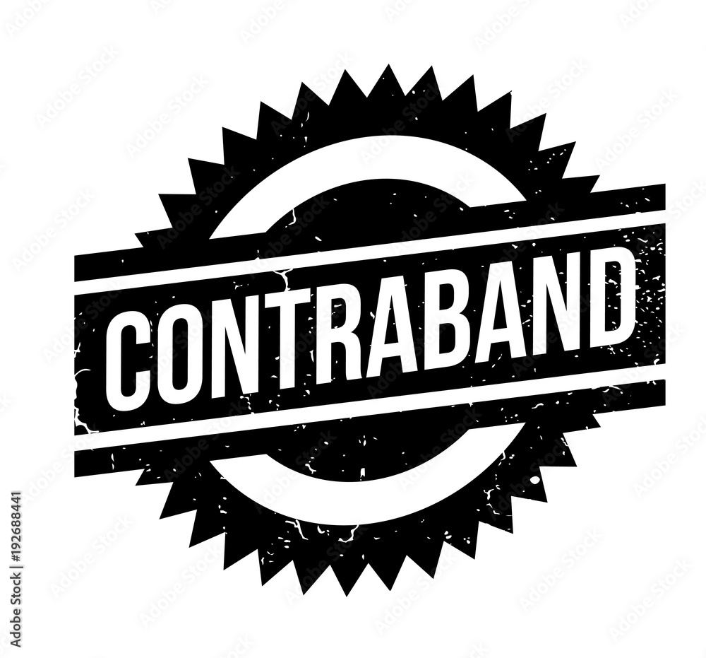Contraband rubber stamp. Grunge design with dust scratches. Effects can be easily removed for a clean, crisp look. Color is easily changed. Contraband rubber stamp. Grunge design with dust scratches. Effects can be easily removed for a clean, crisp look. Color is easily changed.