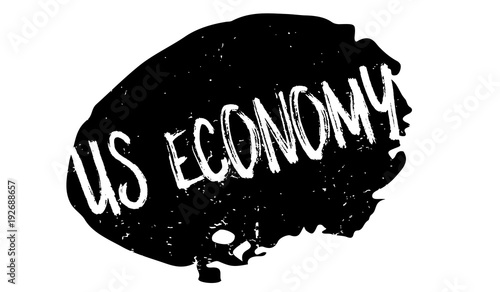 Us Economy rubber stamp. Grunge design with dust scratches. Effects can be easily removed for a clean, crisp look. Color is easily changed.