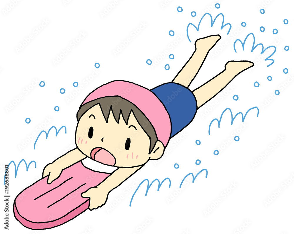 バタ足 女の子 Stock イラスト Adobe Stock