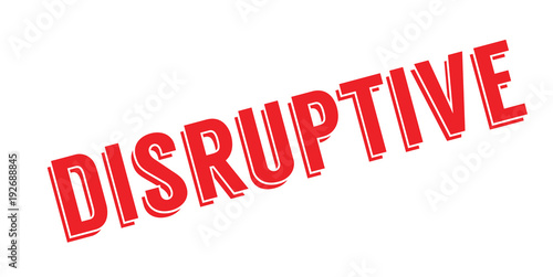 Disruptive rubber stamp. Grunge design with dust scratches. Effects can be easily removed for a clean, crisp look. Color is easily changed.