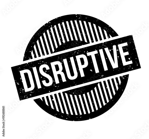 Disruptive rubber stamp. Grunge design with dust scratches. Effects can be easily removed for a clean, crisp look. Color is easily changed.