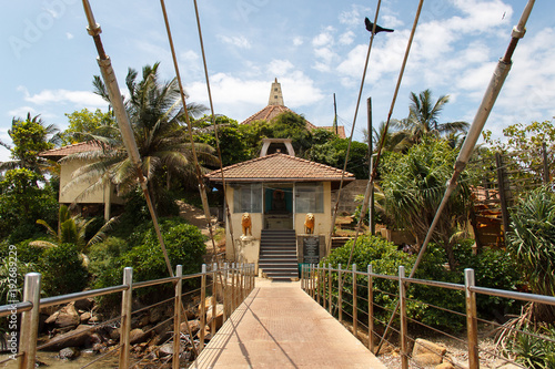 Canvastavla Entrance to Matara Parevi Duwa buddhist temple, Sri Lanka.