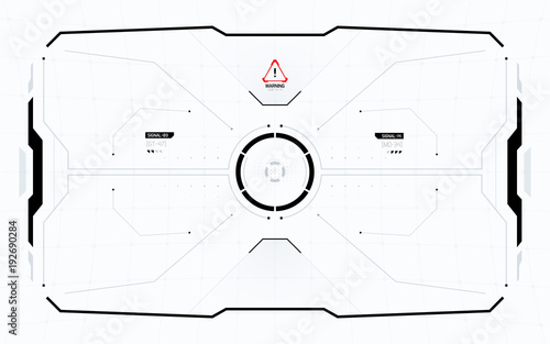Sci-Fi Concept of Future Vector HUD Interface Scree. Virtual Reality View Display. Hologram Technology