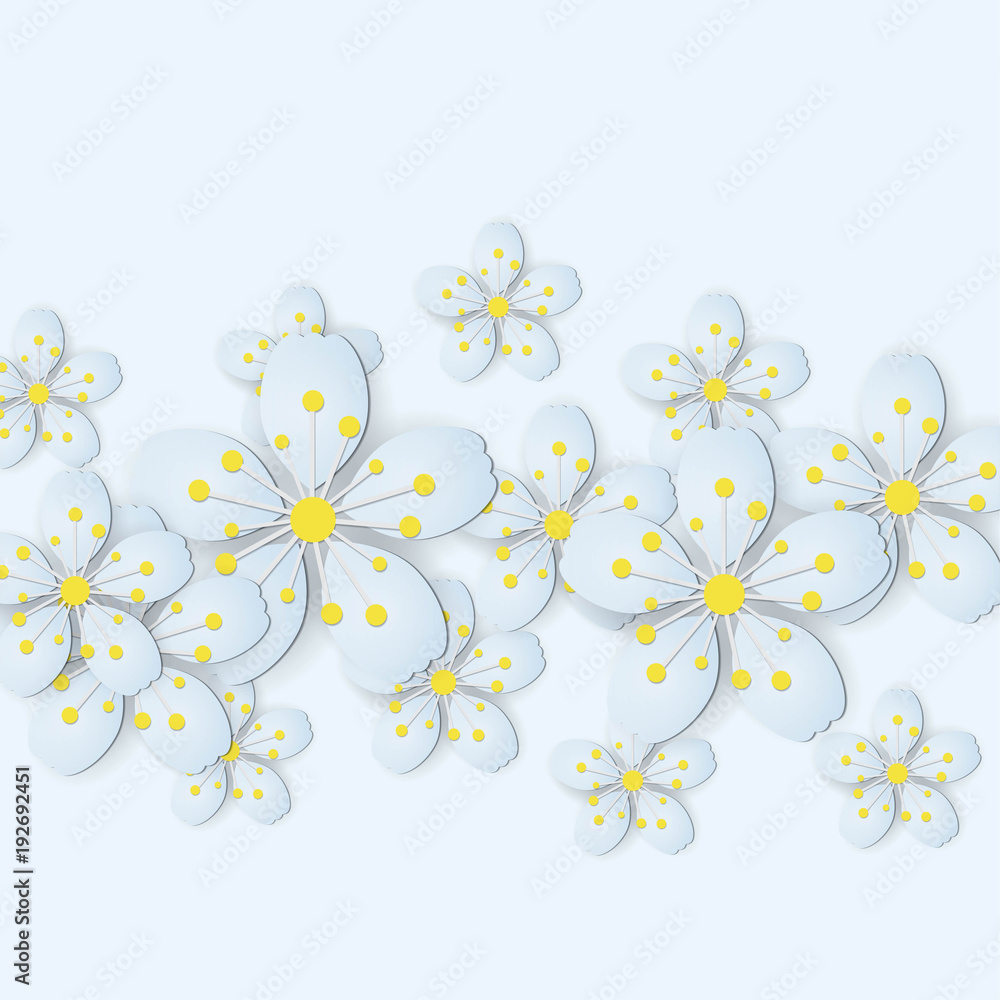 Paper flower background. Paper flower background.
