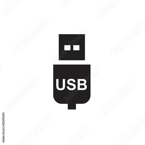 usb icon - vector