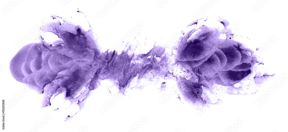 Abstract watercolor background hand-drawn on paper. Volumetric smoke elements. Blue-Purple, Ultra Violet color. For design, websites, card, text, decoration, surfaces. Abstract watercolor background hand-drawn on paper. Volumetric smoke elements. Blue-Purple, Ultra Violet color. For design, websites, card, text, decoration, surfaces.
