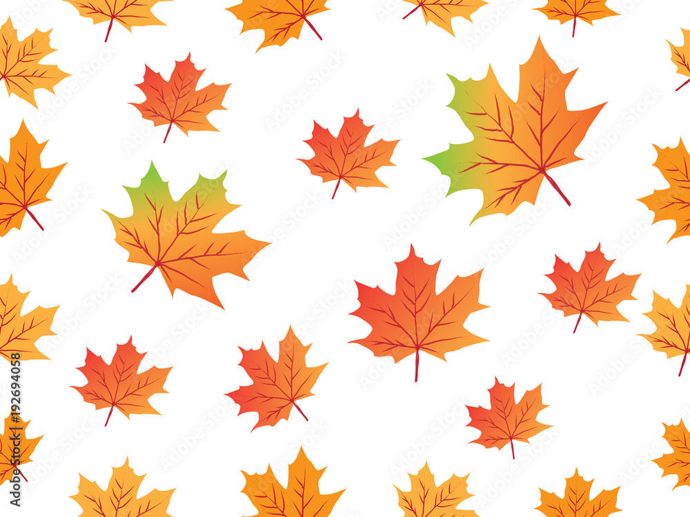 yellow red maple leaf vector seamless pattern for wallpaper, background, cover, greeting card, fabric textile yellow red maple leaf vector seamless pattern for wallpaper, background, cover, greeting card, fabric textile