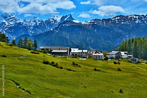 Swiss Alps-view on the Bos-cha