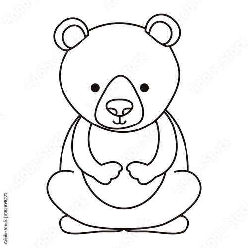 cute bear teddy character vector illustration design