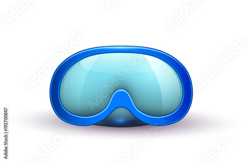 Vector realistic scuba diving mask goggles