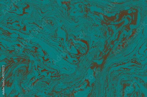 Suminagashi marble texture hand painted with teal ink. Digital paper 1143 performed in traditional japanese suminagashi floating ink technique. Breathtaking liquid abstract background.