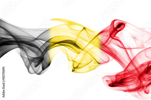Belgium flag smoke
