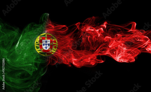 Portugal flag smoke