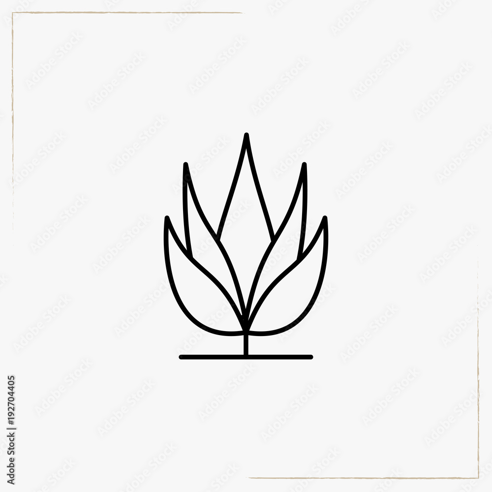 decorative plants line icon decorative plants line icon