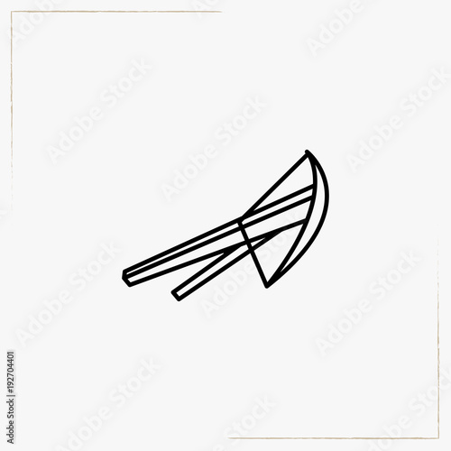 crossbow line icon