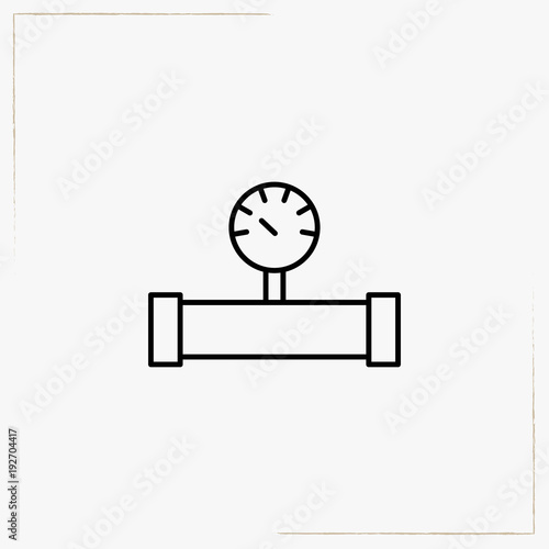 water meter line icon