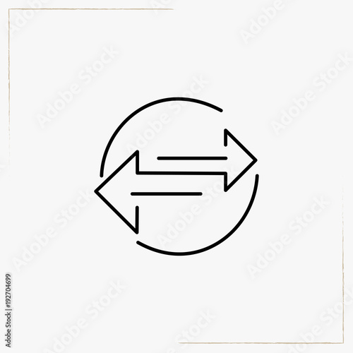 file transfer line icon