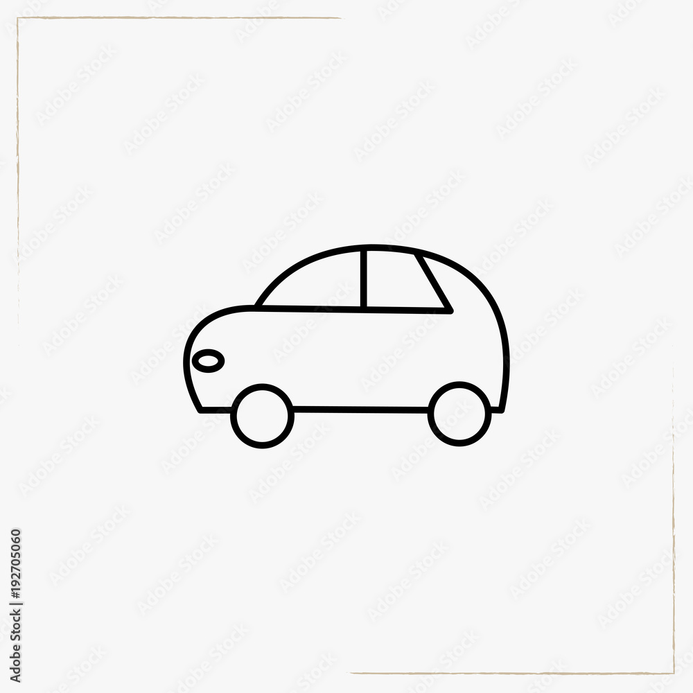 Fototapeta premium car line icon