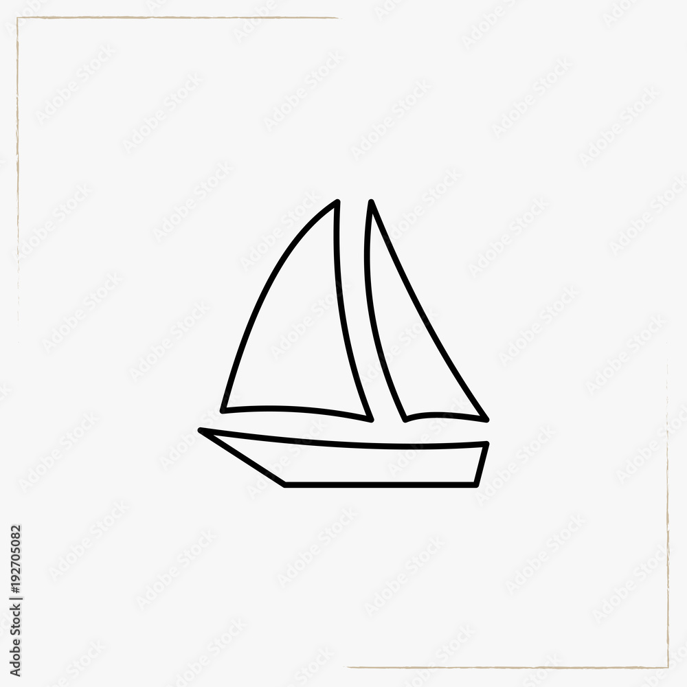 sailing line icon