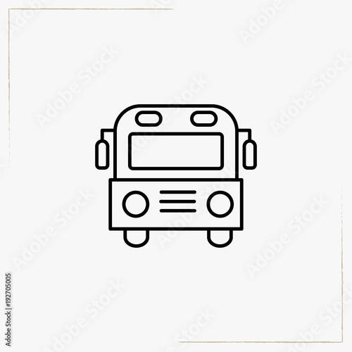 school bus line icon