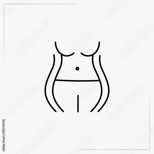 women figure line icon